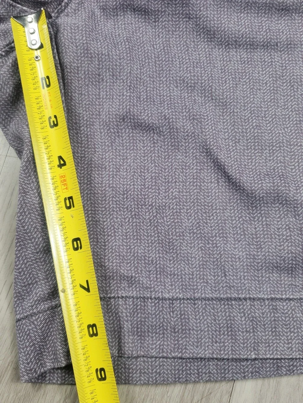 J.Crew Gramercy Shorts Mens 32 Purple Herringbone Cotton Flat Front Chino